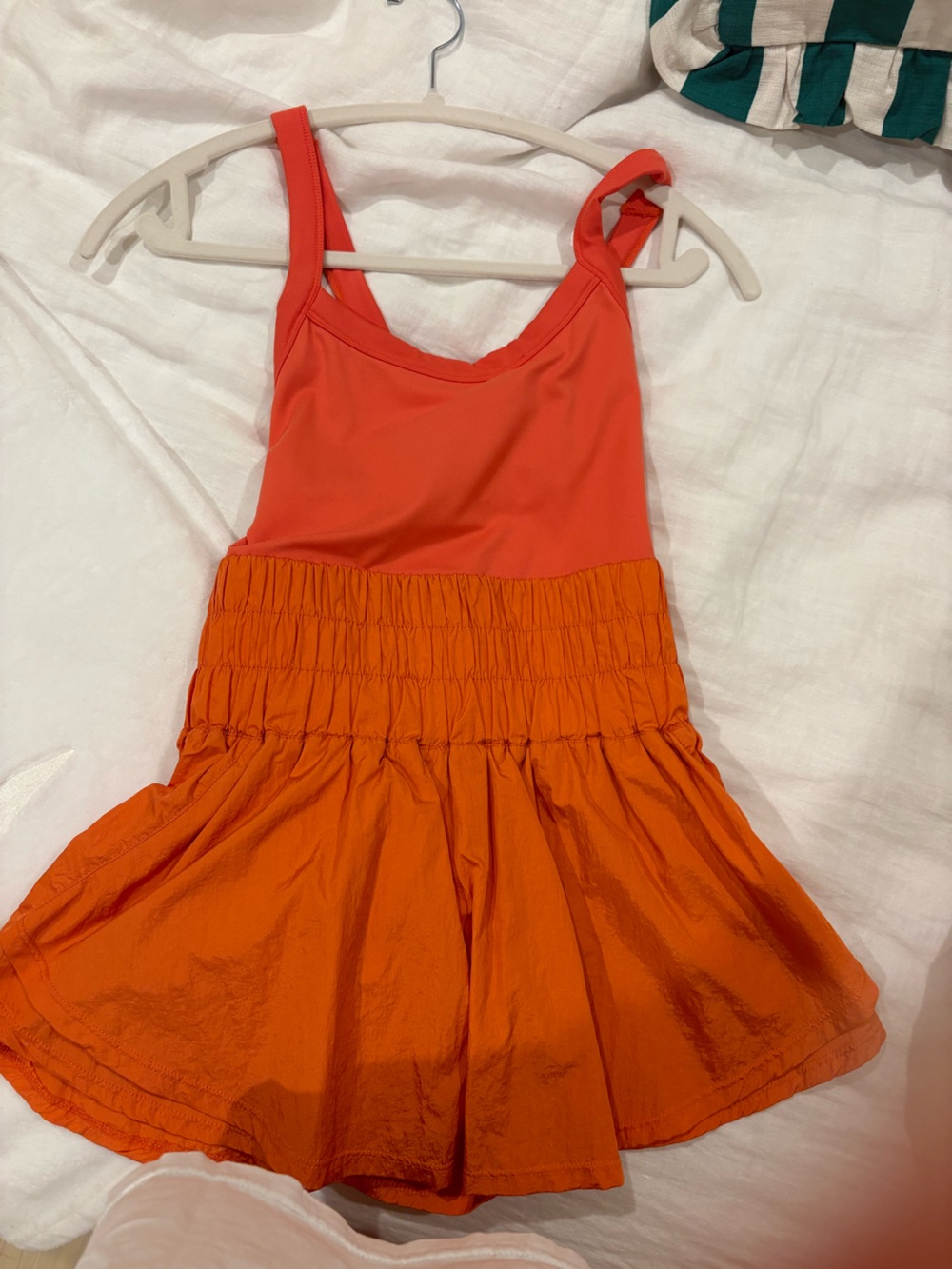 Free People Orange Two-Tone Jumpsuit Romper